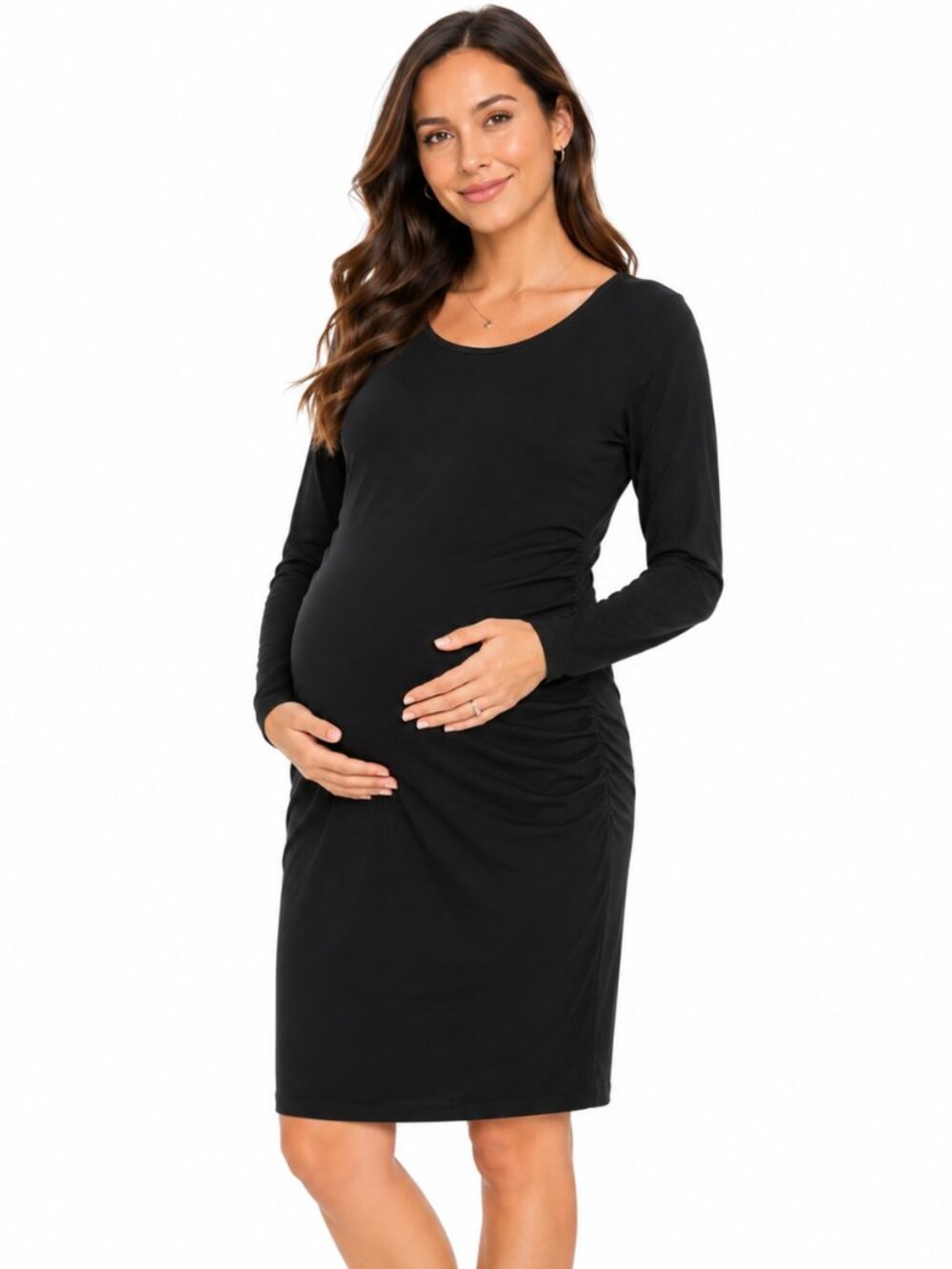 2/$30 NWT Isabel Maternity Black Long Sleeve Dress Sz L